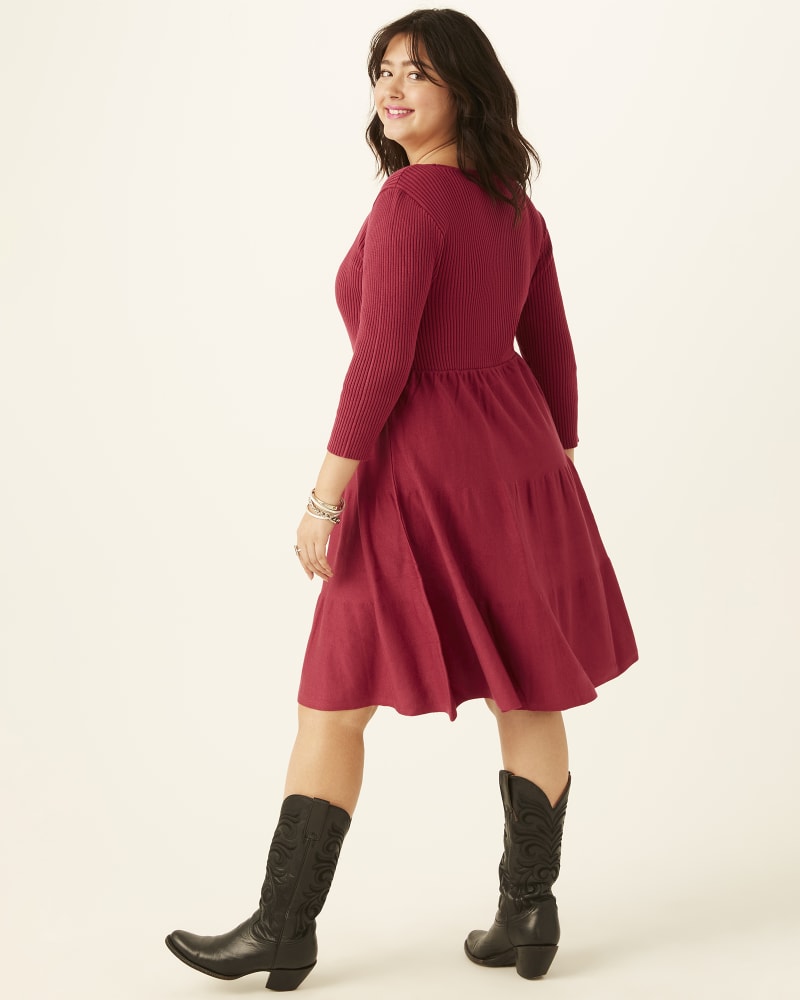 Plus size model wearing Paula Tiered Dress by Sandra Darren | Dia&Co | dia_product_style_image_id:171213